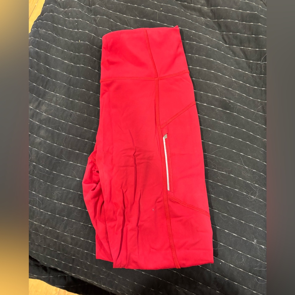 Athleta Rainer Bright Red Leggings